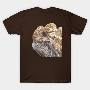 Chameleon With Sinister Facial Expression Vector Art T-Shirt